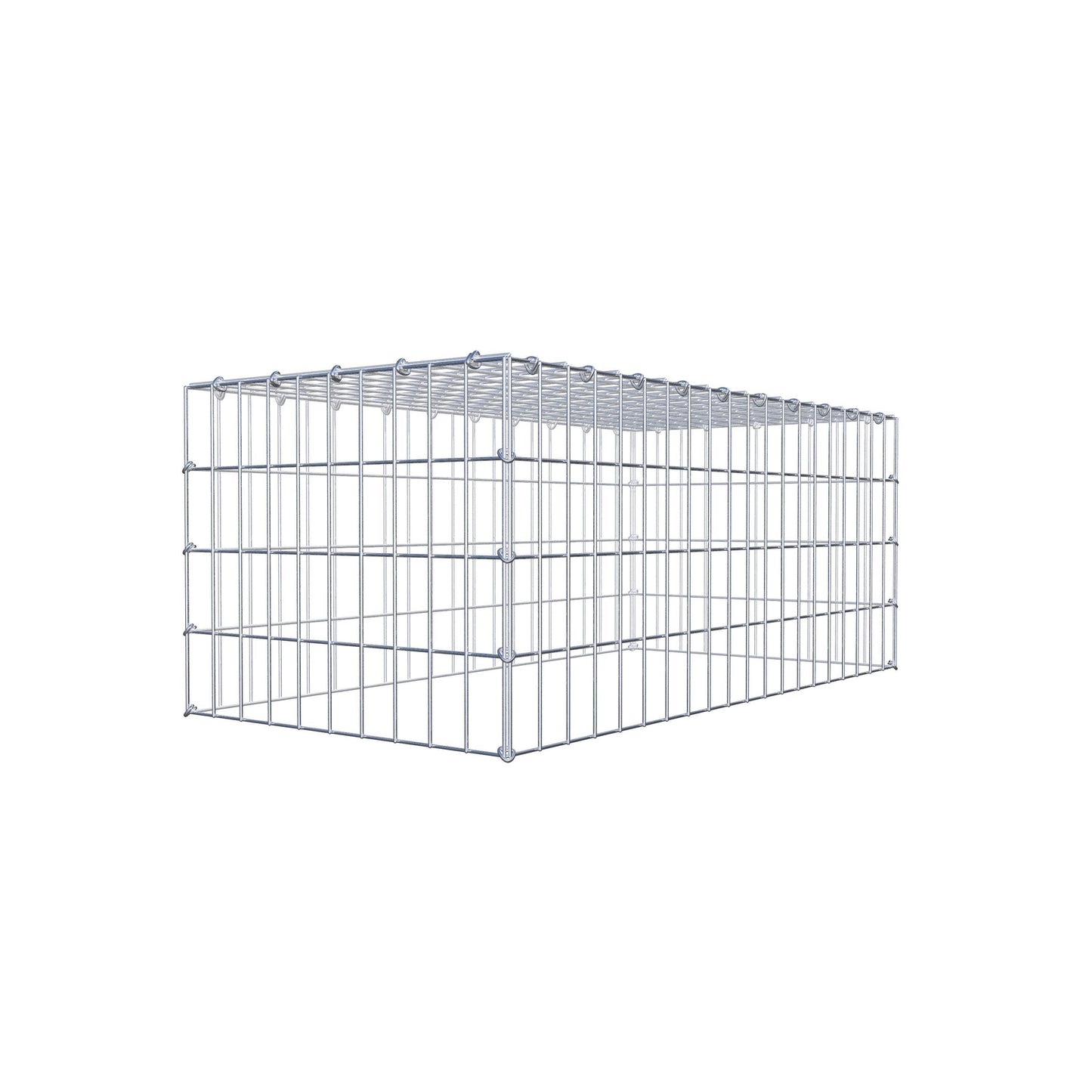 Anbaugabione Typ 3 100 cm x 40 cm x 50 cm (L x H x T), Maschenweite 5 cm x 10 cm, C-Ring