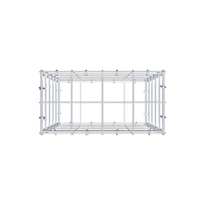Gabion 50 cm x 40 cm x 20 cm (L x H x D), mesh size 10 cm x 10 cm, C-ring