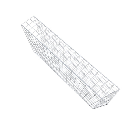 Monteret gabion type 2 200 cm x 100 cm x 30 cm (L x H x D), maskestørrelse 10 cm x 10 cm, C-ring