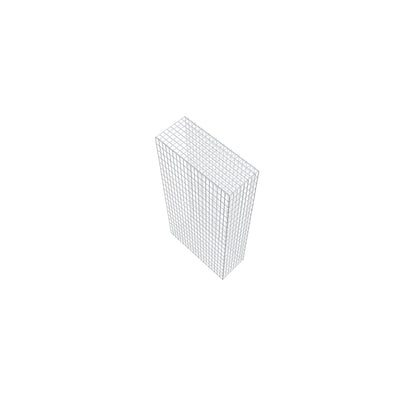 Opzetpaal type 2 200 cm x 100 cm x 40 cm, maaswijdte 5 cm x 10 cm, C-ring
