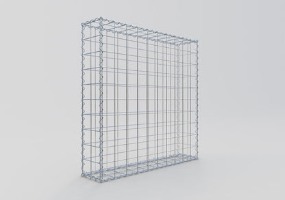 Gabion 100 cm x 100 cm x 20 cm (L x H x D), mesh size 10 cm x 10 cm, spiral