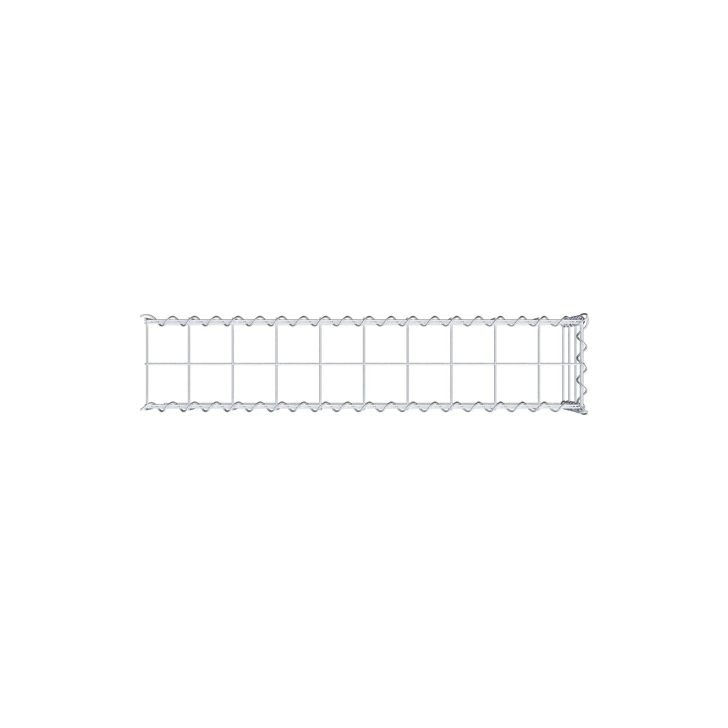 Grown-on gabion type 4 100 cm x 30 cm x 20 cm (L x H x D), mesh size 10 cm x 10 cm, spiral