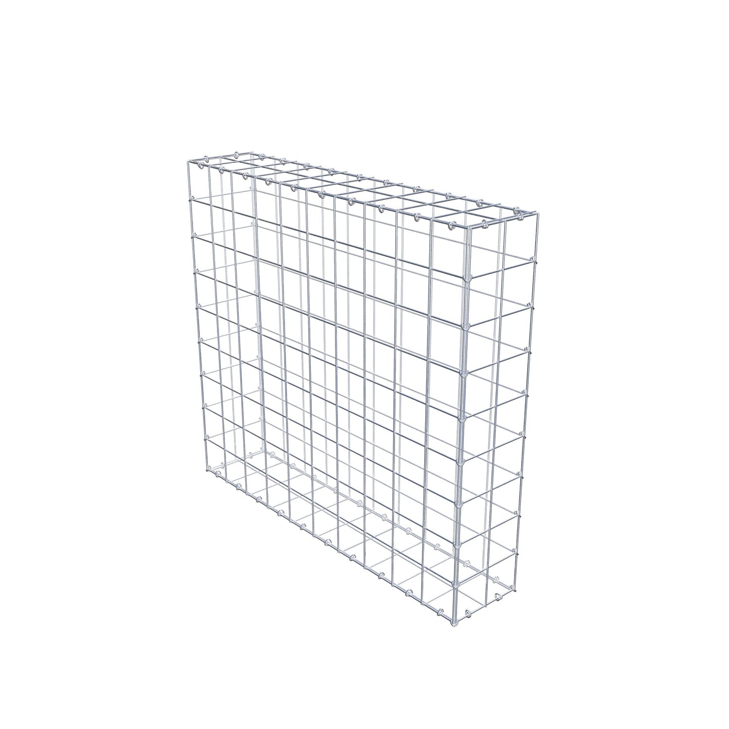 Gabione 100 cm x 90 cm x 20 cm (L x H x T), Maschenweite 10 cm x 10 cm, C-Ring