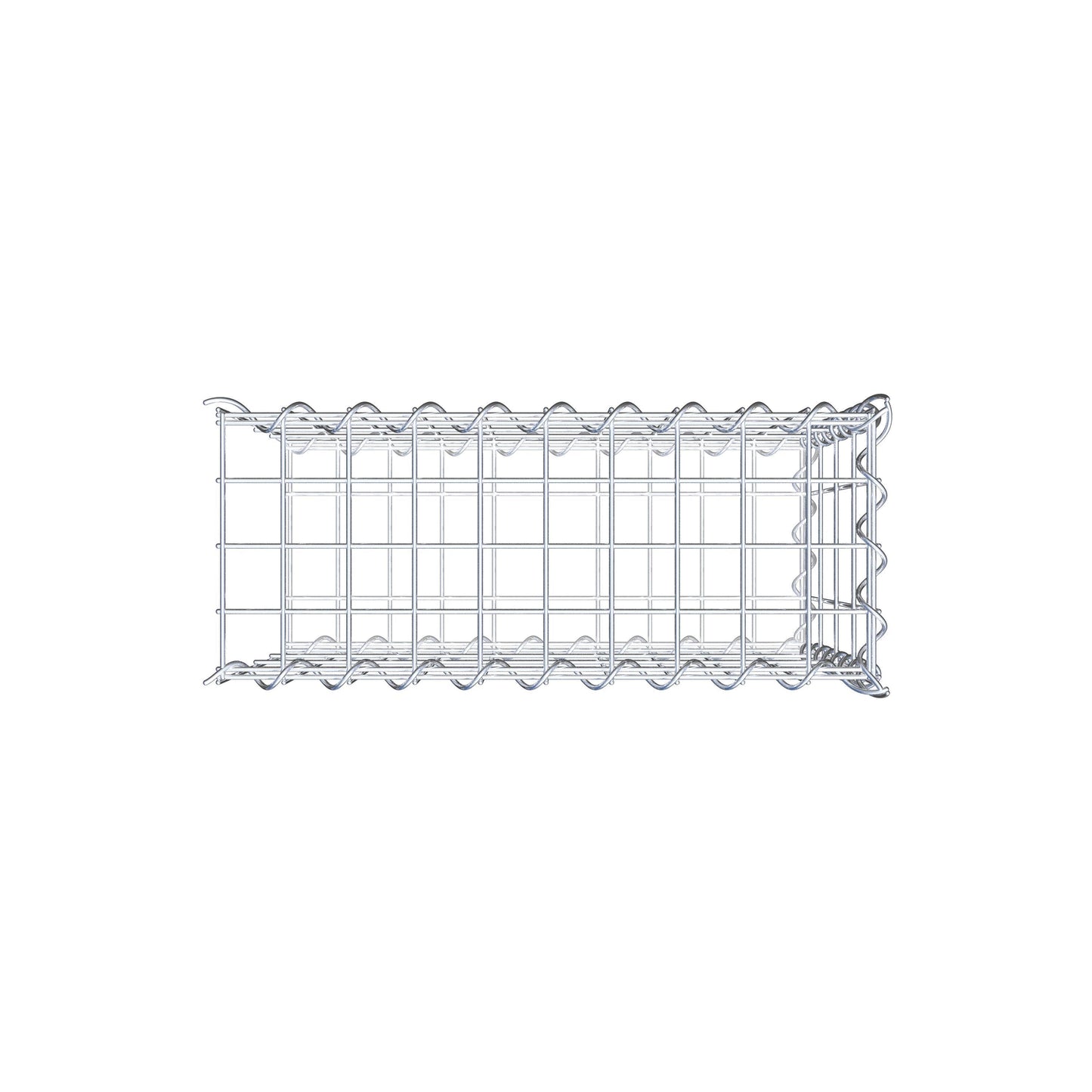 Anbaugabione Typ 2 50 cm x 40 cm x 20 cm (L x H x T), Maschenweite 5 cm x 10 cm, Spirale