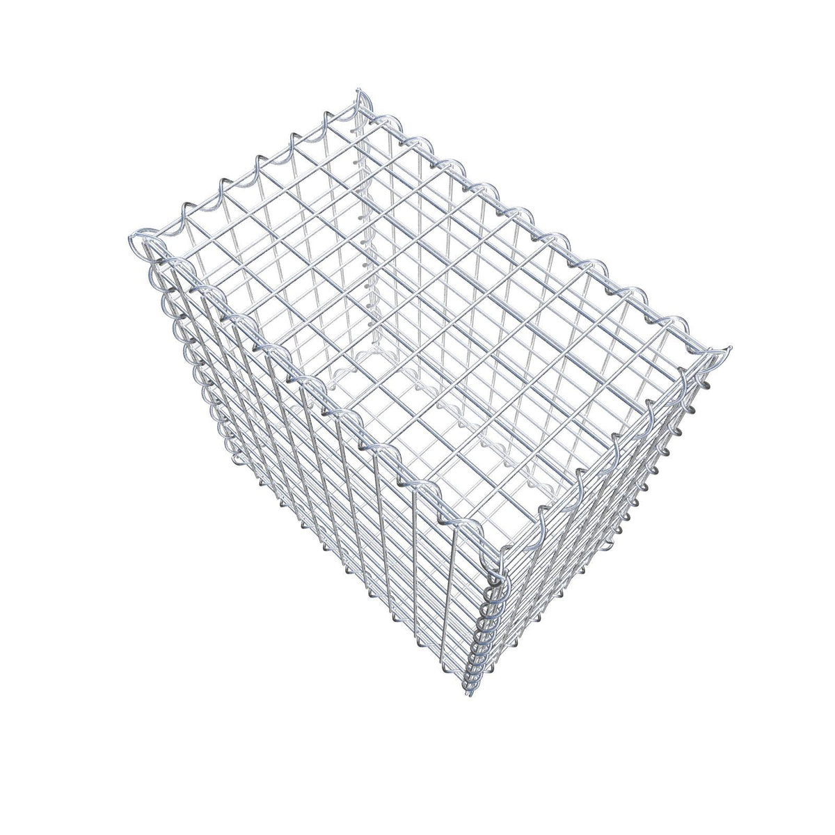 Gabion 50 cm x 50 cm x 30 cm (L x H x D), maskestørrelse 5 cm x 5 cm, spiral