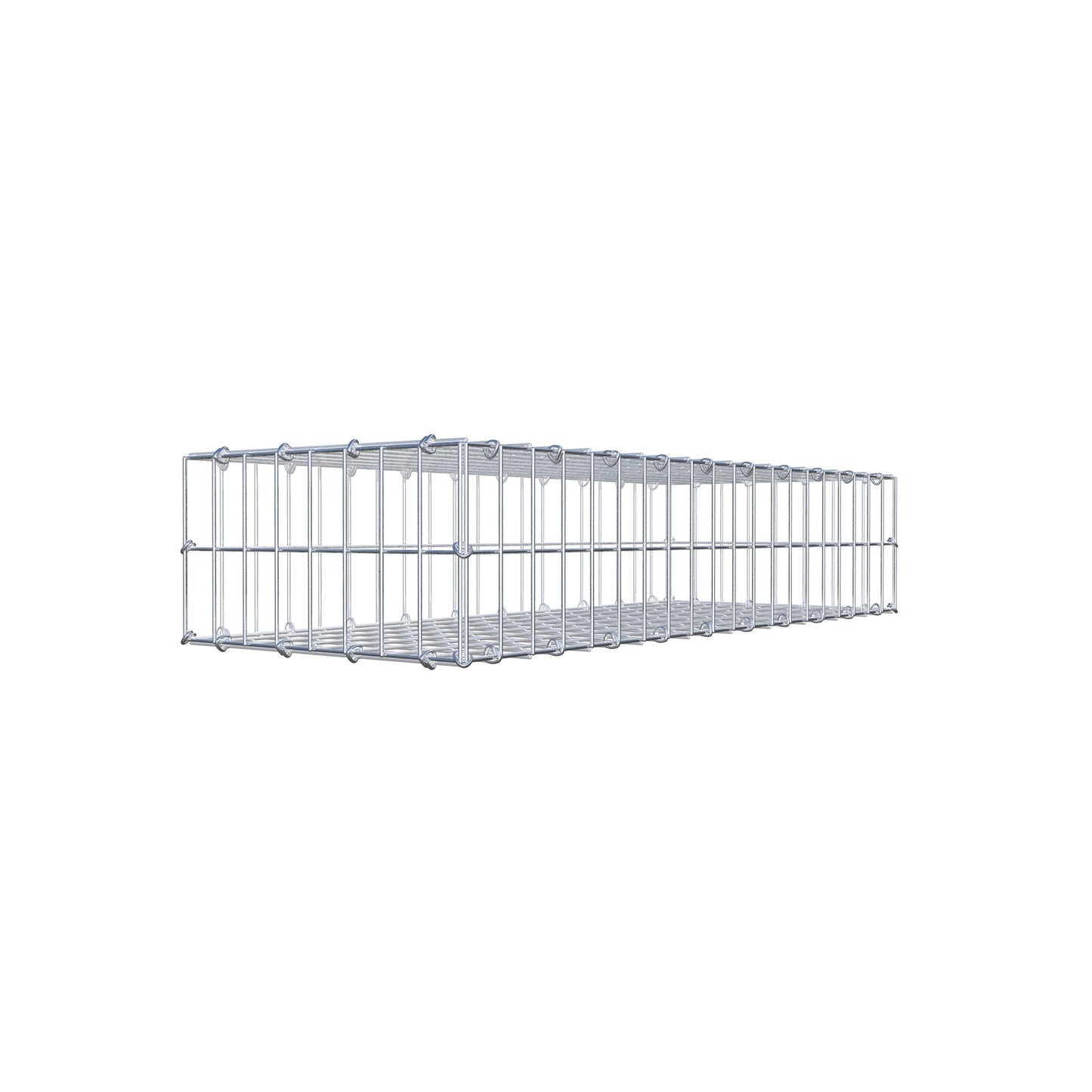 Gabion 100 cm x 20 cm x 40 cm (L x H x P), mailles 5 cm x 10 cm, anneau en C