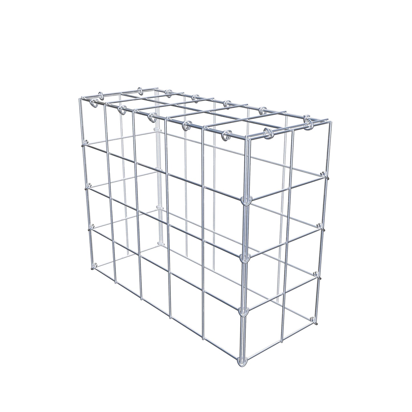 Anbaugabione Typ 3 50 cm x 40 cm x 20 cm (L x H x T), Maschenweite 10 cm x 10 cm, C-Ring