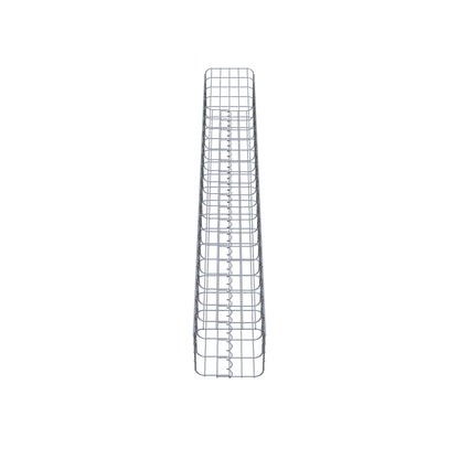Coluna de gabião quadrada 27 cm x 27 cm, 200 cm de altura, PM 5 cm x 10 cm