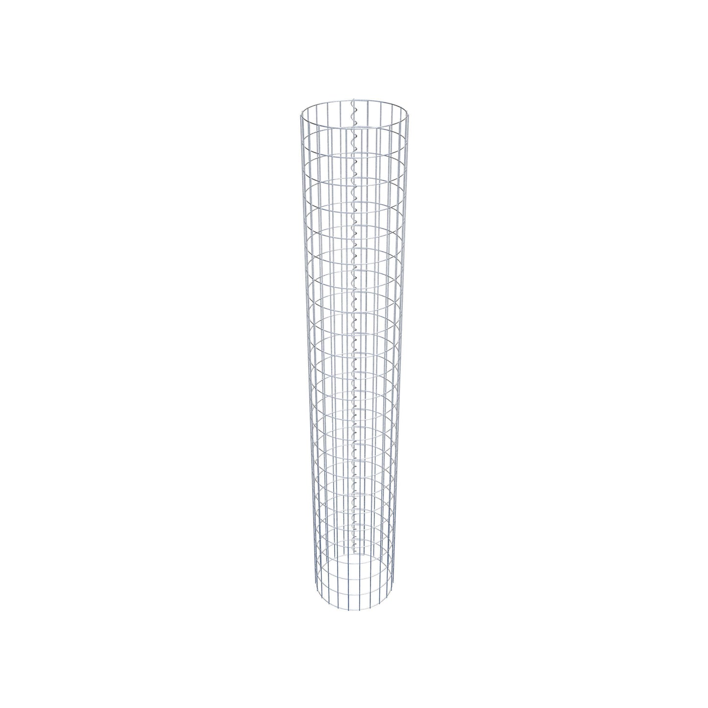 Colonna gabbionata rotonda 37 cm di diametro, 230 cm di altezza, maglia 5 cm x 10 cm