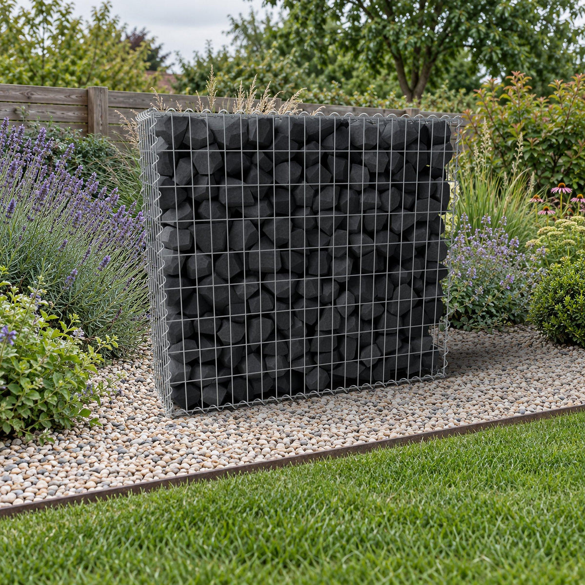 Gabion 100 cm x 90 cm x 30 cm (L x H x D), mesh size 5 cm x 10 cm, spiral