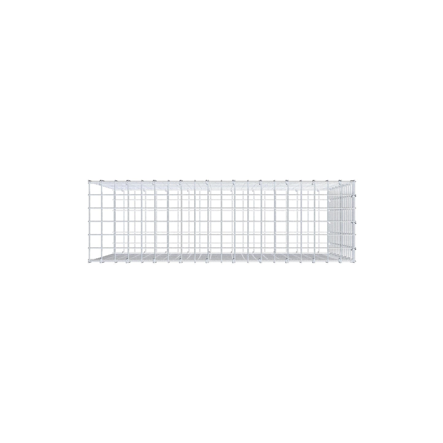 Monteret gabion type 2 100 cm x 70 cm x 30 cm (L x H x D), maskestørrelse 5 cm x 5 cm, C-ring