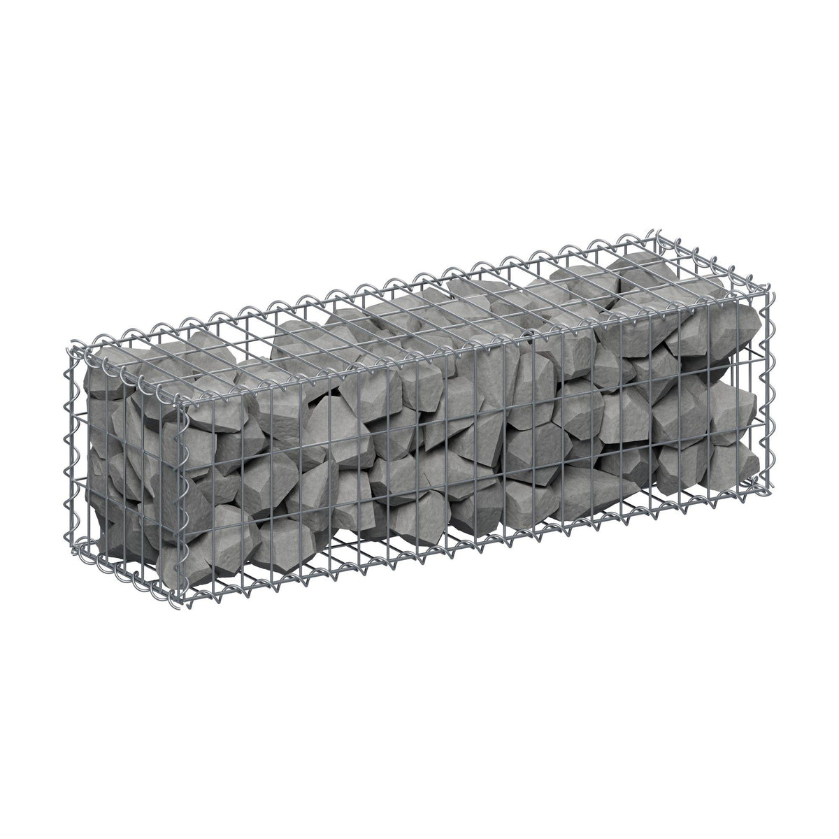 Schanskorf 100 cm x 30 cm x 30 cm (L x H x D), maaswijdte 5 cm x 10 cm, spiraalvormig