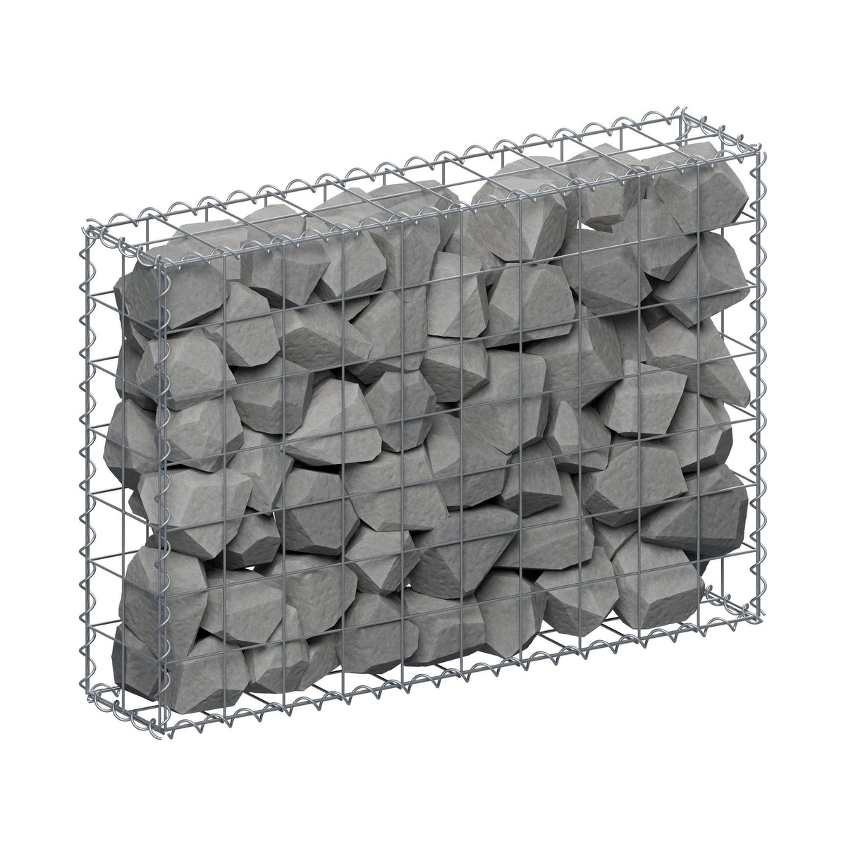 Gabion 100 cm x 70 cm x 20 cm (L x H x D), mesh size 10 cm x 10 cm, spiral