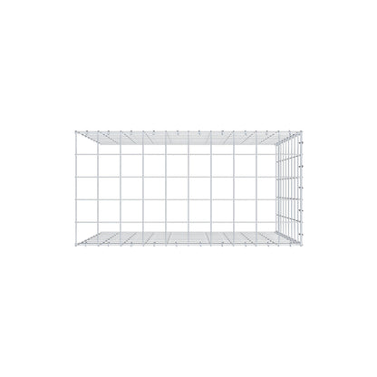 Mounted gabion type 4 100 cm x 90 cm x 50 cm (L x H x D), mesh size 10 cm x 10 cm, C-ring