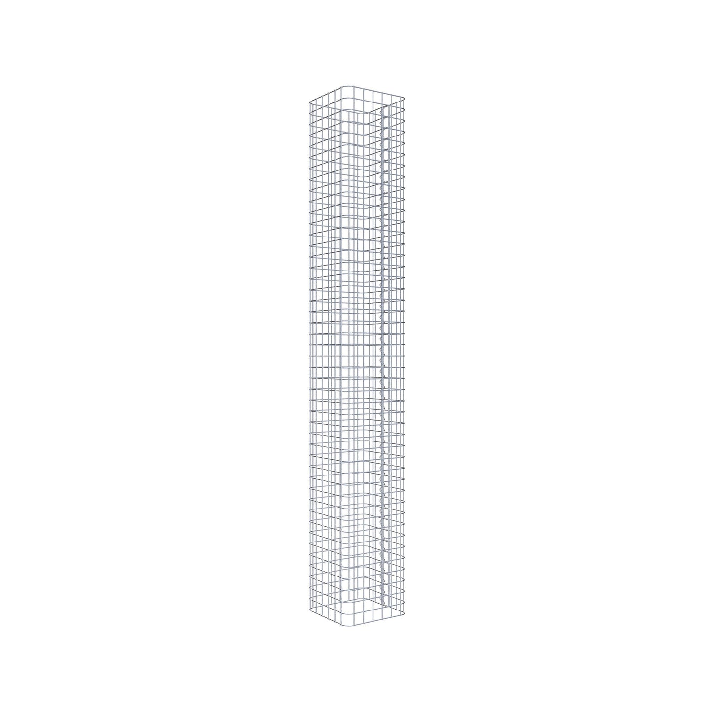 Colonna di gabbioni angolare 32 cm x 32 cm, 230 cm di altezza, MW 5 cm x 5 cm