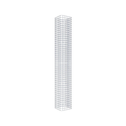 Colonna di gabbioni angolare 32 cm x 32 cm, 230 cm di altezza, MW 5 cm x 5 cm