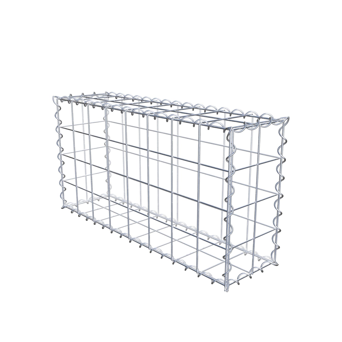 Gabion 80 cm x 40 cm x 20 cm (L x H x P), mailles 10 cm x 10 cm, spirale