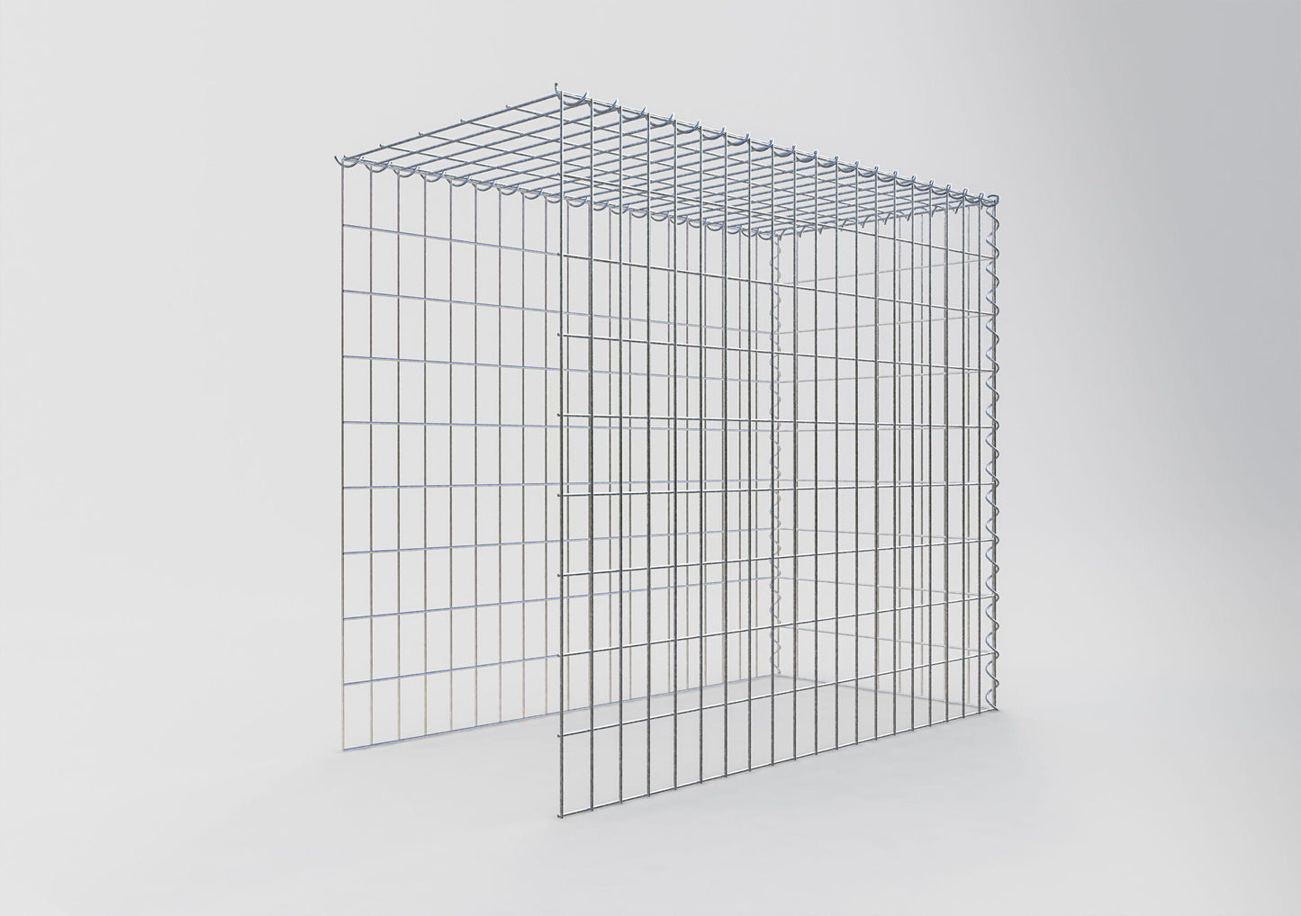 Grown-on gabion type 4 100 cm x 90 cm x 50 cm (L x H x D), mesh size 5 cm x 10 cm, spiral
