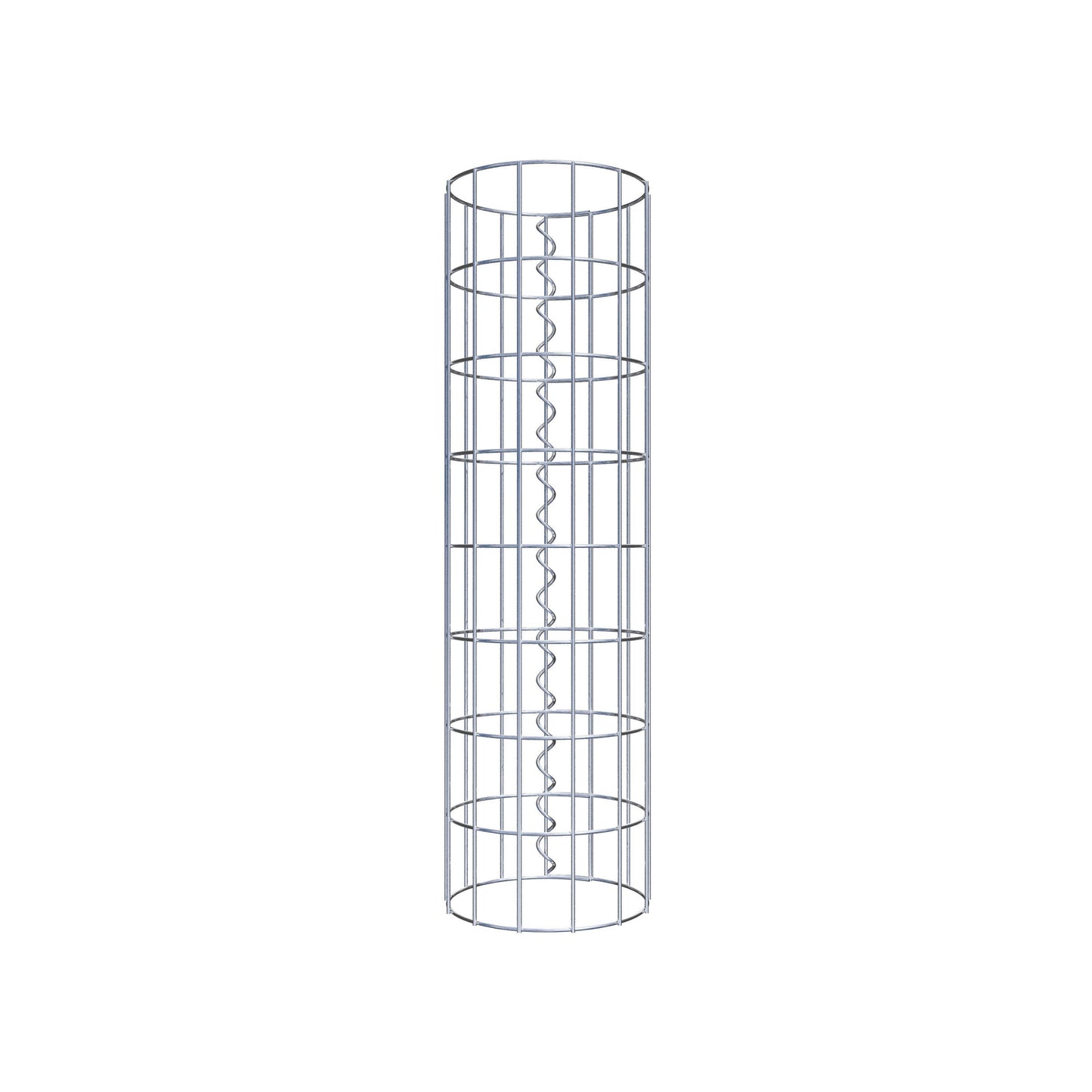 Columna de gaviones redonda 22 cm de diámetro, 80 cm de altura, malla 5 cm x 10 cm