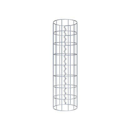 Columna de gaviones redonda 22 cm de diámetro, 80 cm de altura, malla 5 cm x 10 cm