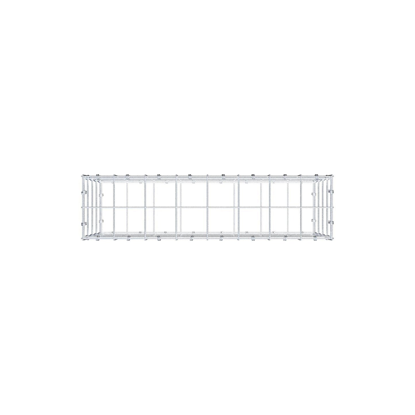 Gabione 80 cm x 40 cm x 20 cm (L x H x T), Maschenweite 10 x 10 cm, Spiralring