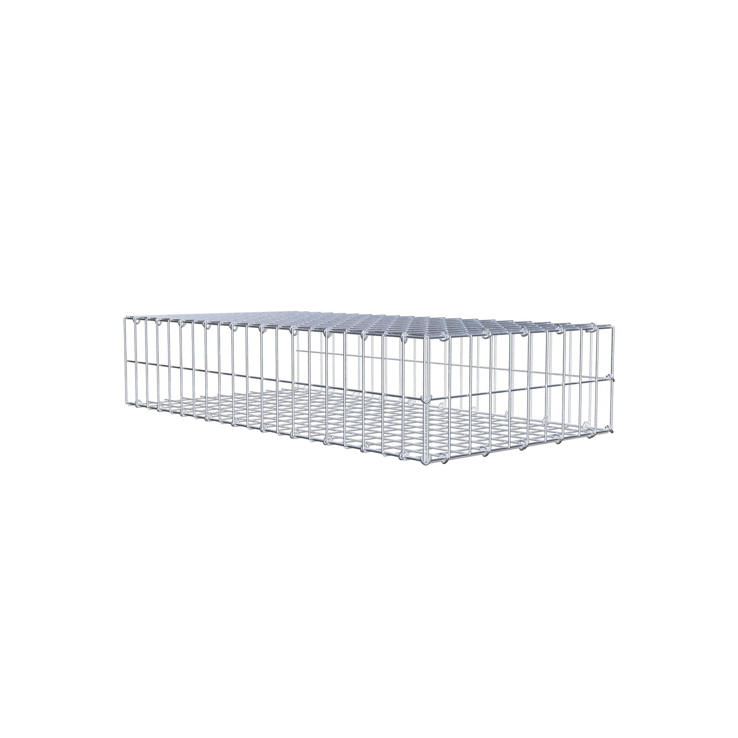 Opzetpaal type 2 100 cm x 20 cm x 50 cm, maaswijdte 5 cm x 10 cm, C-ring