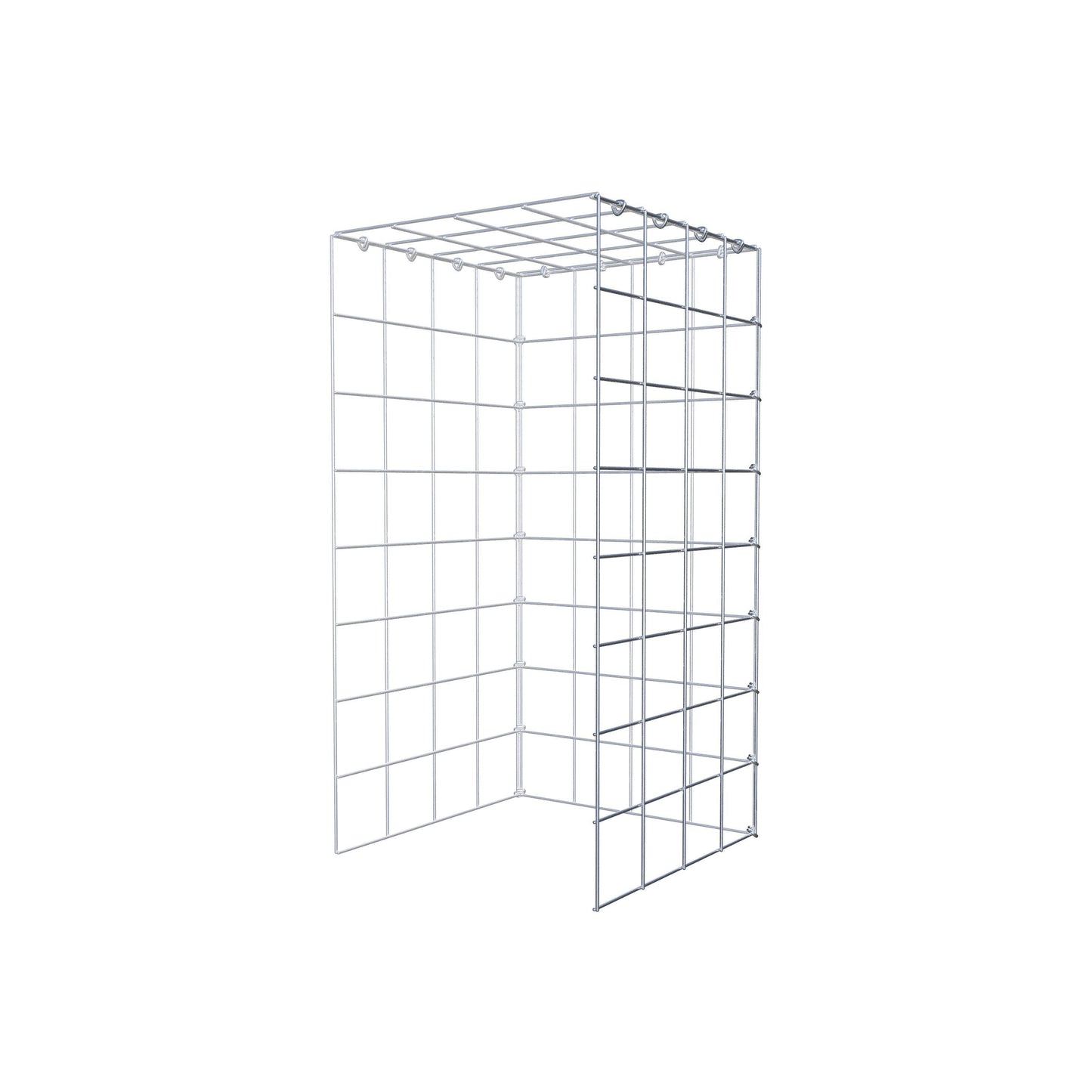 Mounted gabion type 4 80 cm x 40 cm x 40 cm (L x H x D), mesh size 10 cm x 10 cm, C-ring