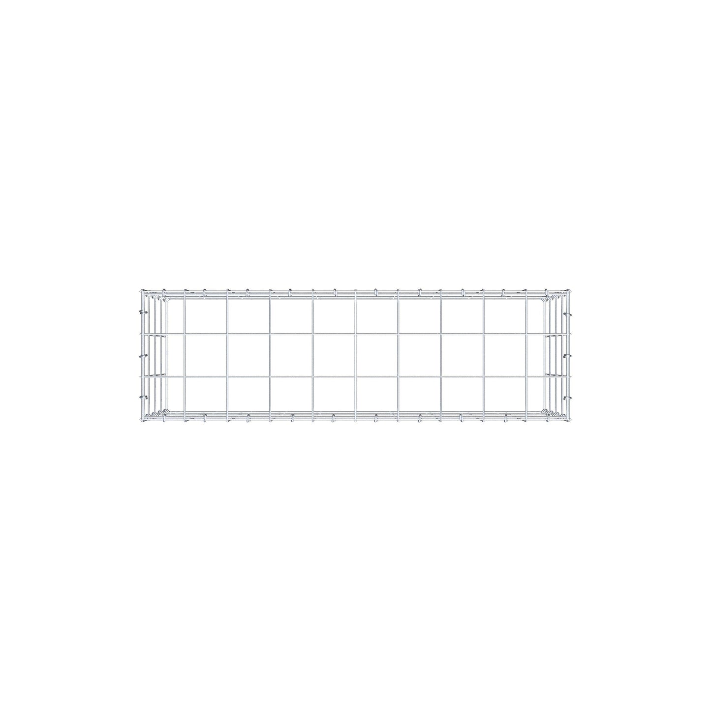 Mounted gabion type 3 100 cm x 40 cm x 30 cm (L x H x D), mesh size 10 cm x 10 cm, C-ring