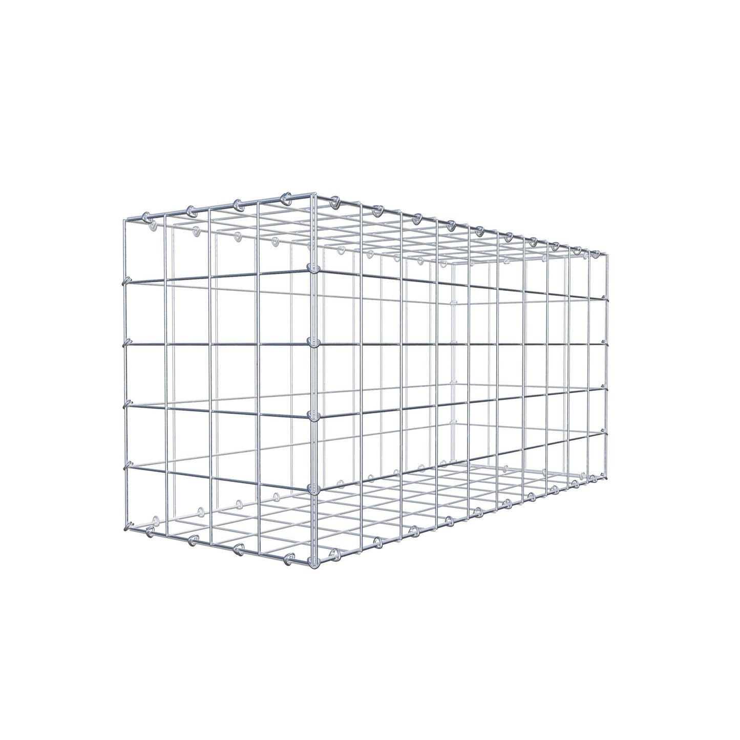 Gabião 100 cm x 50 cm x 40 cm (C x A x P), malhagem 10 cm x 10 cm, anel C