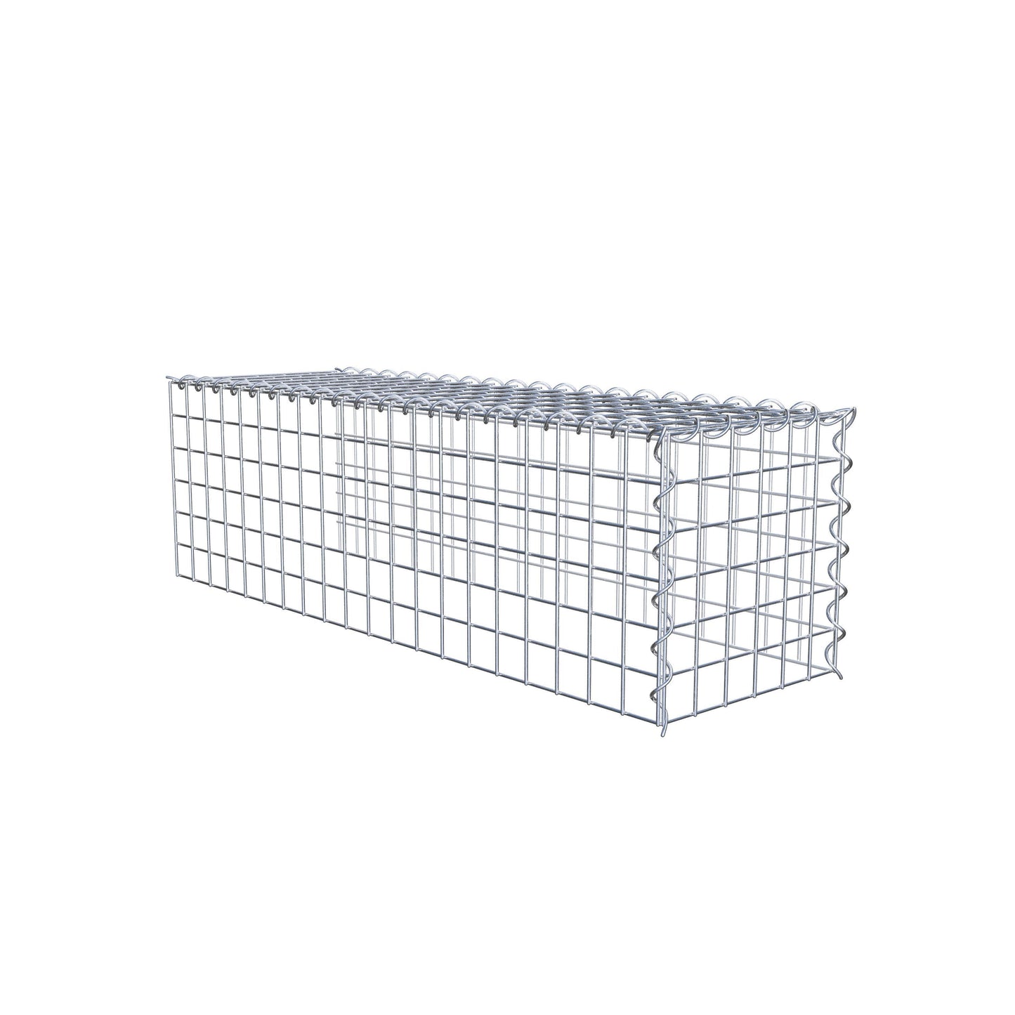 Gabbione aggiuntivo tipo 4 100 cm x 30 cm x 30 cm (L x H x P), dimensione maglia 5 cm x 5 cm, a spirale