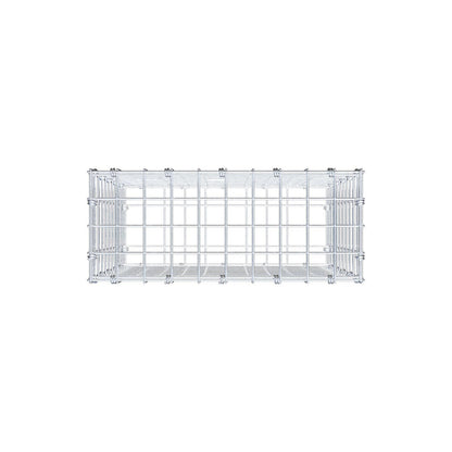Gabion 50 cm x 50 cm x 20 cm (L x H x D), maskestørrelse 5 x 5 cm, spiralring