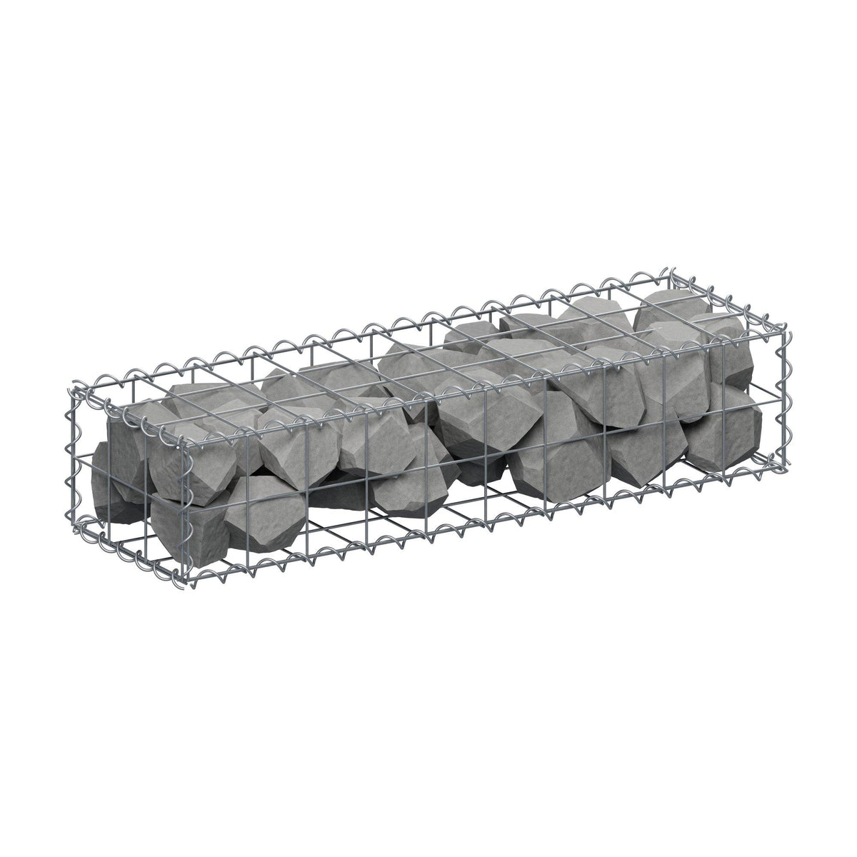 Gabion 100 cm x 20 cm x 30 cm (L x H x D), mesh size 10 cm x 10 cm, spiral