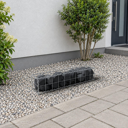 Gabione 100 cm x 20 cm x 20 cm (L x H x T), Maschenweite 10 cm x 10 cm, Spirale