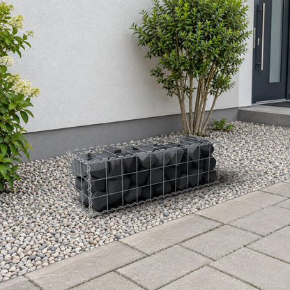 Gabion 100 cm x 30 cm x 30 cm (L x H x D), mesh size 10 cm x 10 cm, spiral