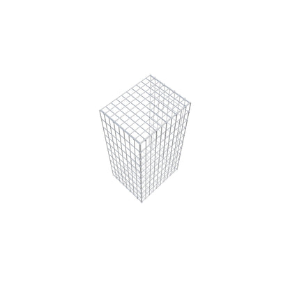 Monteret gabion type 2 100 cm x 40 cm x 50 cm, maskestørrelse 5 cm x 10 cm, C-ring