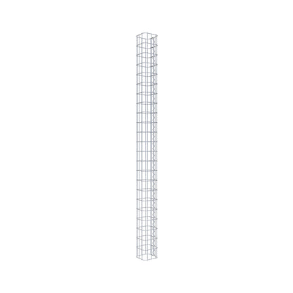 Coluna de gabião quadrada 17 cm x 17 cm, 230 cm de altura, PM 5 cm x 10 cm