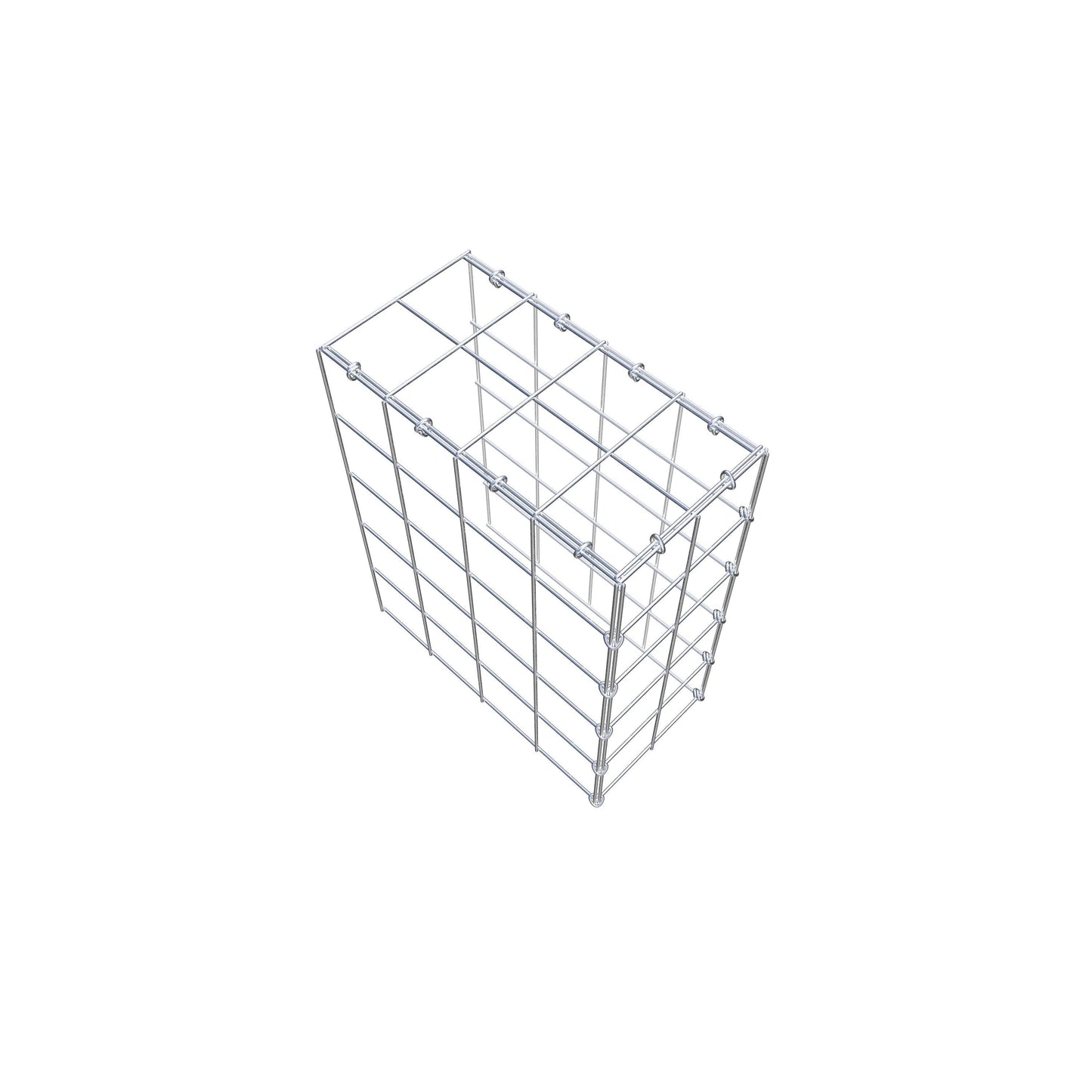 Mounted gabion type 4 50 cm x 40 cm x 20 cm (L x H x D), mesh size 10 cm x 10 cm, C-ring