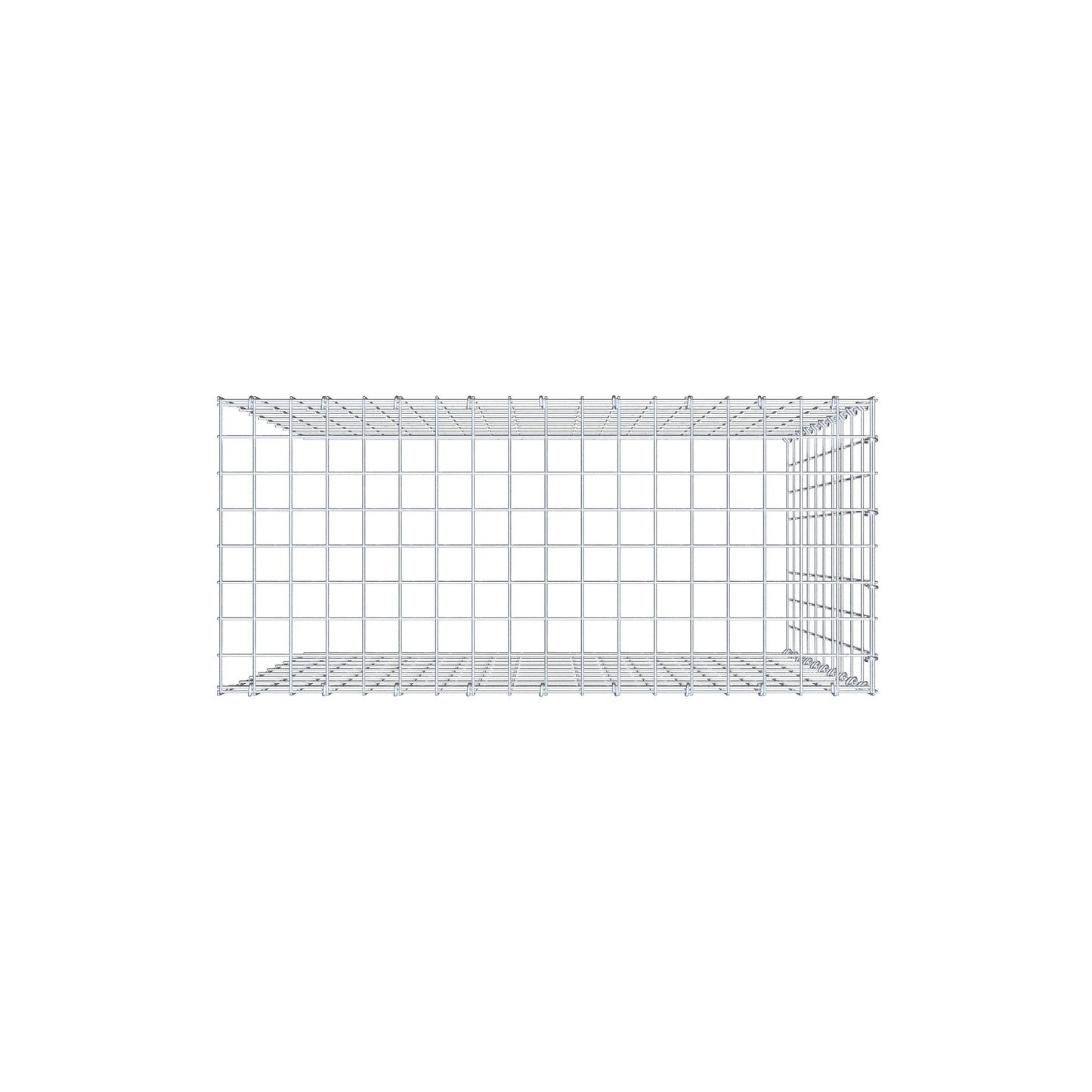Gabião Tipo 4 100 cm x 90 cm x 40 cm (C x A x P), malhagem 5 cm x 10 cm, anel C
