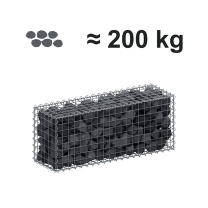 Gabião 100 cm x 40 cm x 30 cm (C x A x P), malhagem 5 cm x 5 cm, espiral