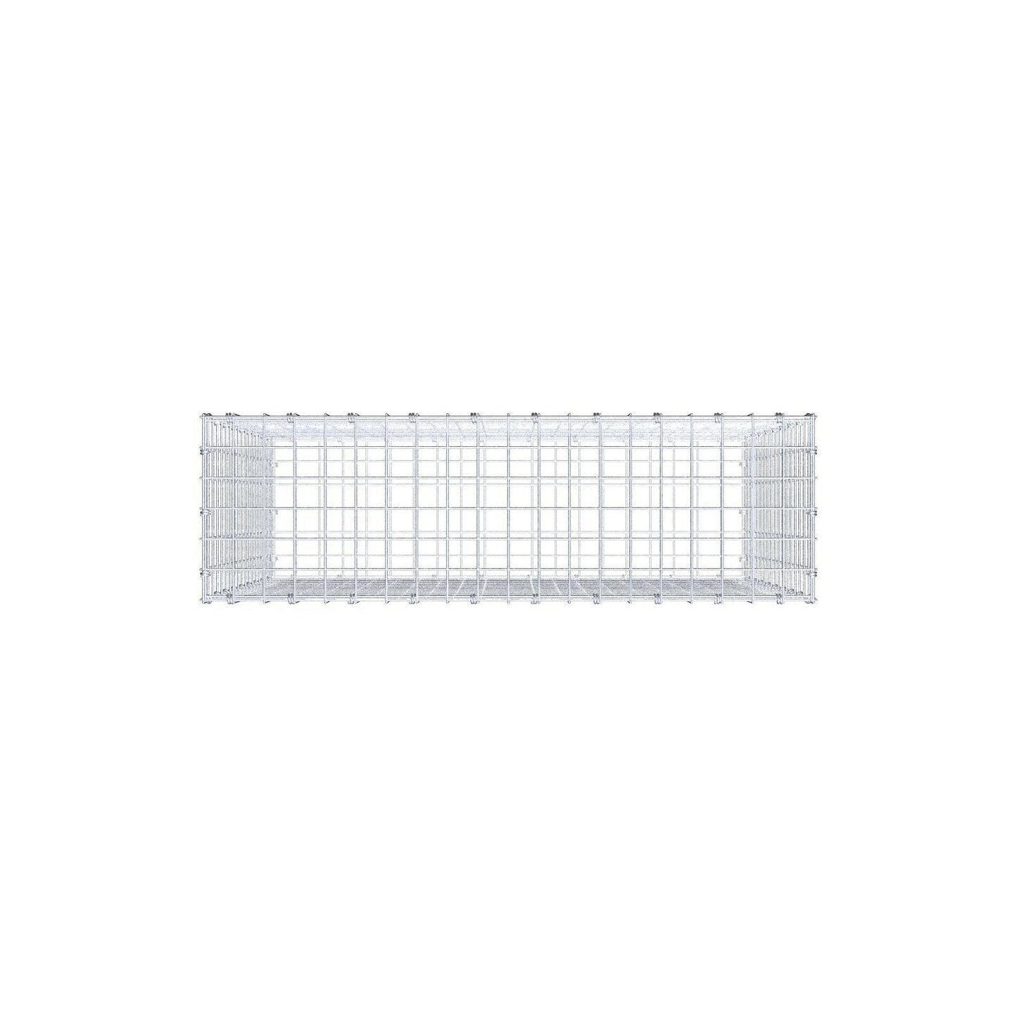 Gabione 100 cm x 90 cm x 30 cm (L x H x T), Maschenweite 5 x 5 cm, Spiralring