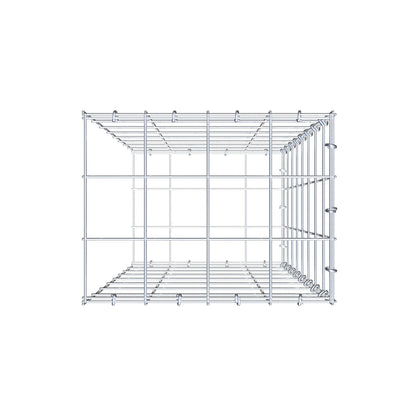 Monteret gabion type 2 80 cm x 40 cm x 30 cm (L x H x D), maskestørrelse 10 cm x 10 cm, C-ring
