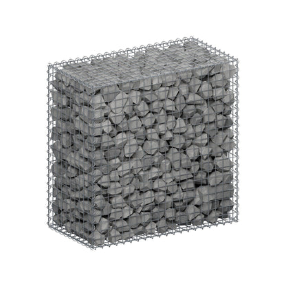 Schanskorf 100 cm x 100 cm x 50 cm (L x H x D), maaswijdte 5 cm x 5 cm, spiraalvormig