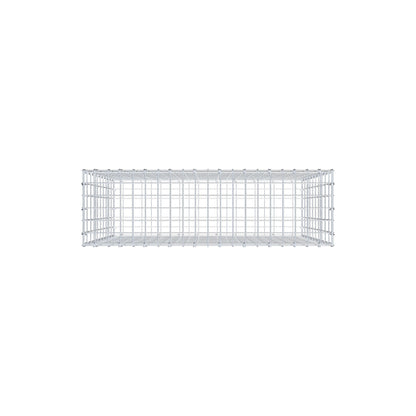 Gabion 100 cm x 100 cm x 30 cm (L x H x P), mailles 5 cm x 10 cm, anneau en C