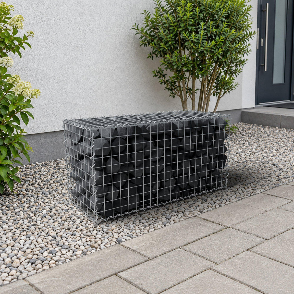 Gabião 100 cm x 50 cm x 40 cm (C x A x P), malhagem 5 cm x 5 cm, espiral