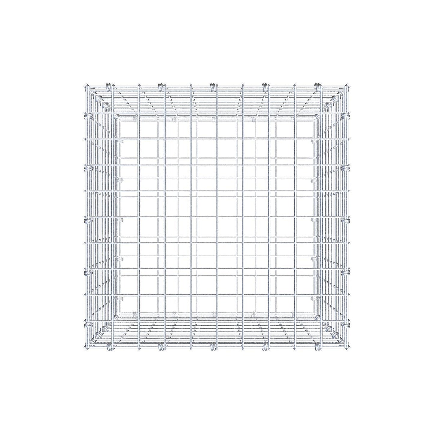 Gabione 50 cm x 50 cm x 50 cm (L x H x T), Maschenweite 5 x 5 cm, Spiralring