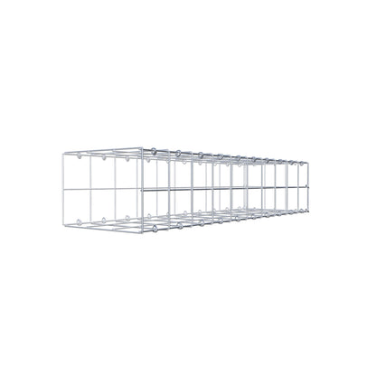 Fästbar gabion typ 2 100 cm x 20 cm x 30 cm (L x H x D), maskstorlek 10 cm x 10 cm, C-ring