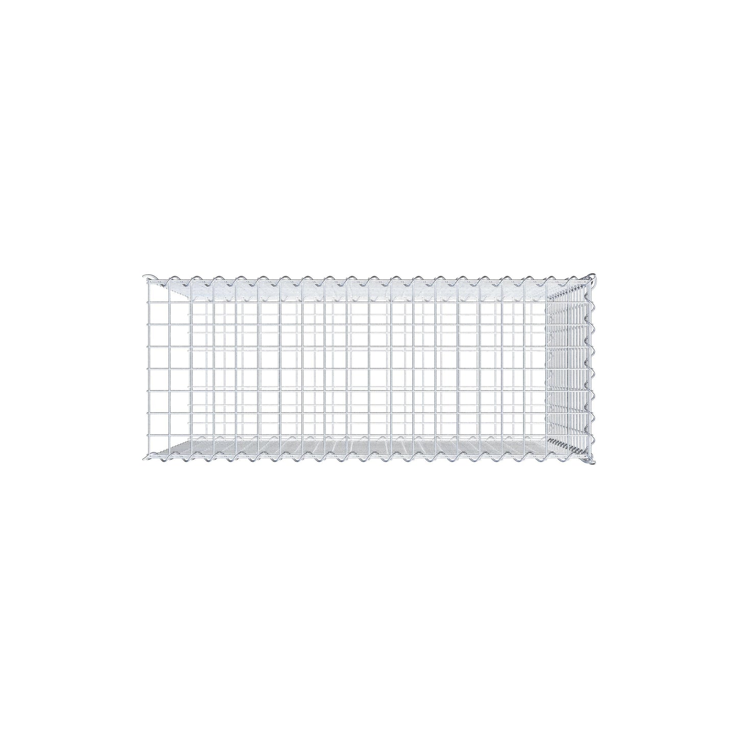 Anbaugabione Typ 2 100 cm x 70 cm x 40 cm (L x H x T), Maschenweite 5 cm x 5 cm, Spirale