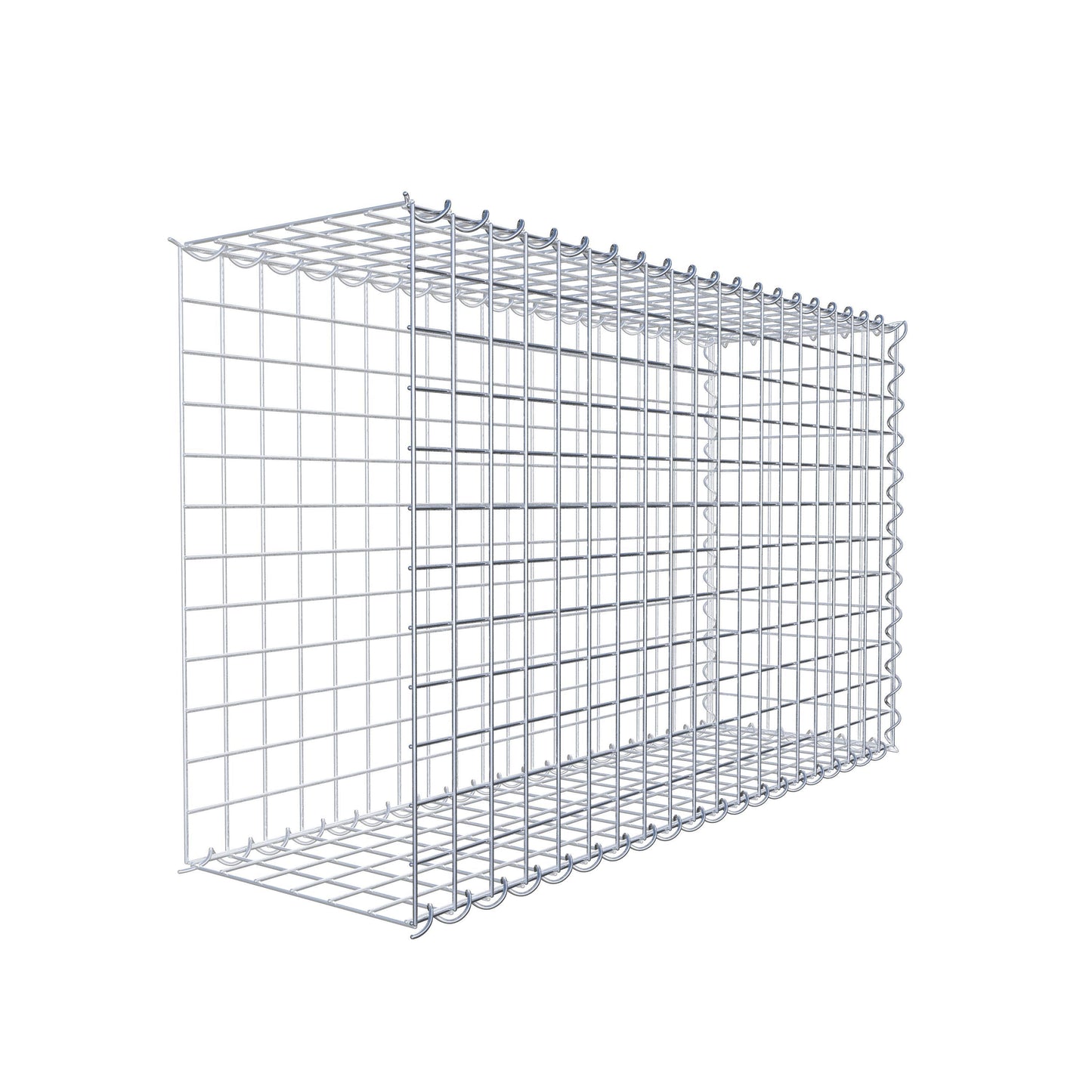 Opvokset gabion type 2 100 cm x 60 cm x 30 cm (L x H x D), maskestørrelse 5 cm x 5 cm, spiral