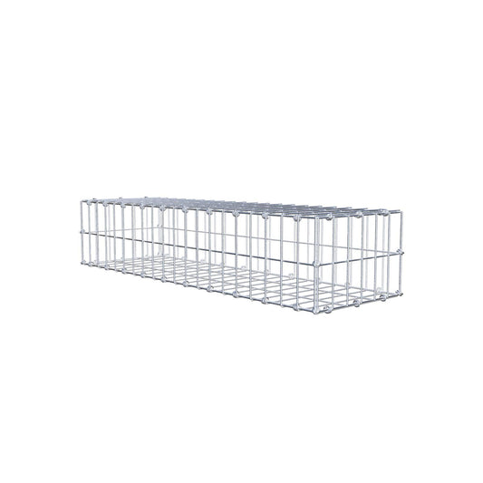 Gabione 100 cm x 20 cm x 30 cm (L x H x T), Maschenweite 5 x 10 cm, Spiralring