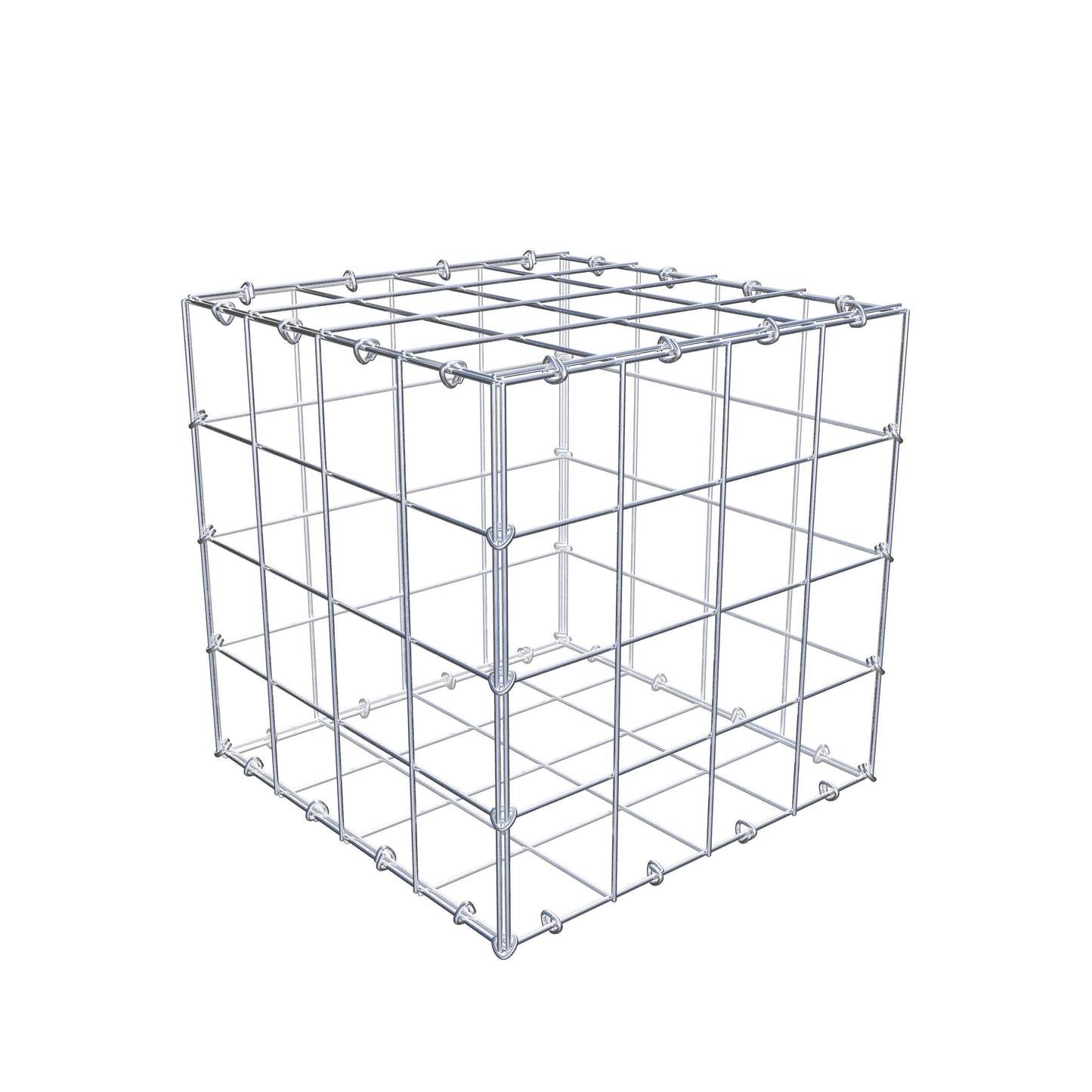 Gabion 40 cm x 40 cm x 40 cm (L x H x D), mesh size 10 cm x 10 cm, C-ring